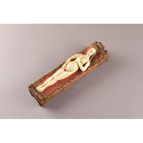 Rare German Carved Ivory Anatomical Model of a Pregnant Woman